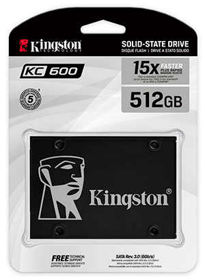 Disco Solido SSD 512GB KINGSTON KC600 SATA 6.0 2.5